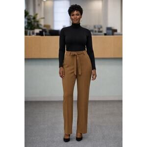 Chico’s Ultimate Fit Tan Trousers Flatters Slims Lengthens Size Small NWT